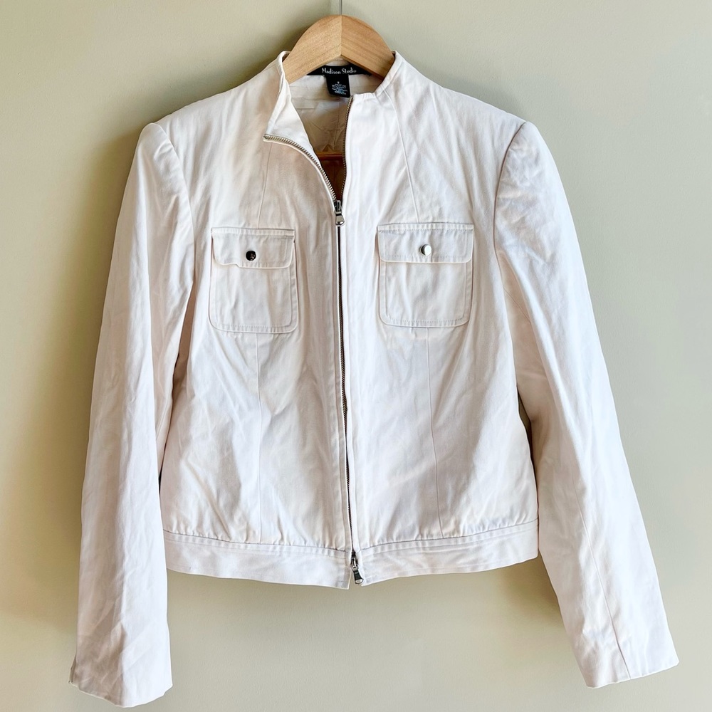 Madison Studio Cream Zipper Jacket